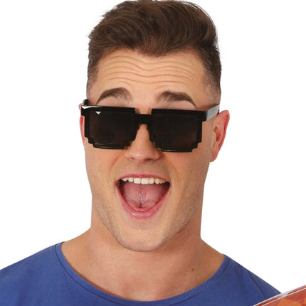 Zwarte Bril Pixelbril van Fiestas Guirca koop je bij Partywinkel