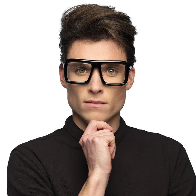 Zwarte Bril Retro van Boland koop je bij Partywinkel