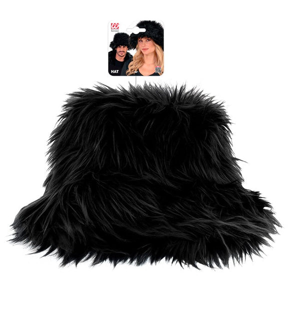 Zwarte Bucket Hat Pluche van Widmann koop je bij Partywinkel