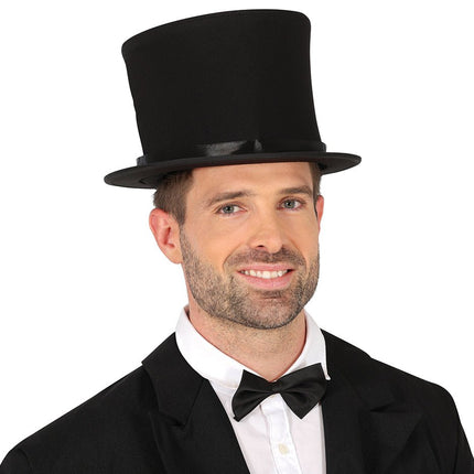 Zwarte Hoge Hoed Opvouwbaar 21cm van Fiestas Guirca koop je bij Partywinkel