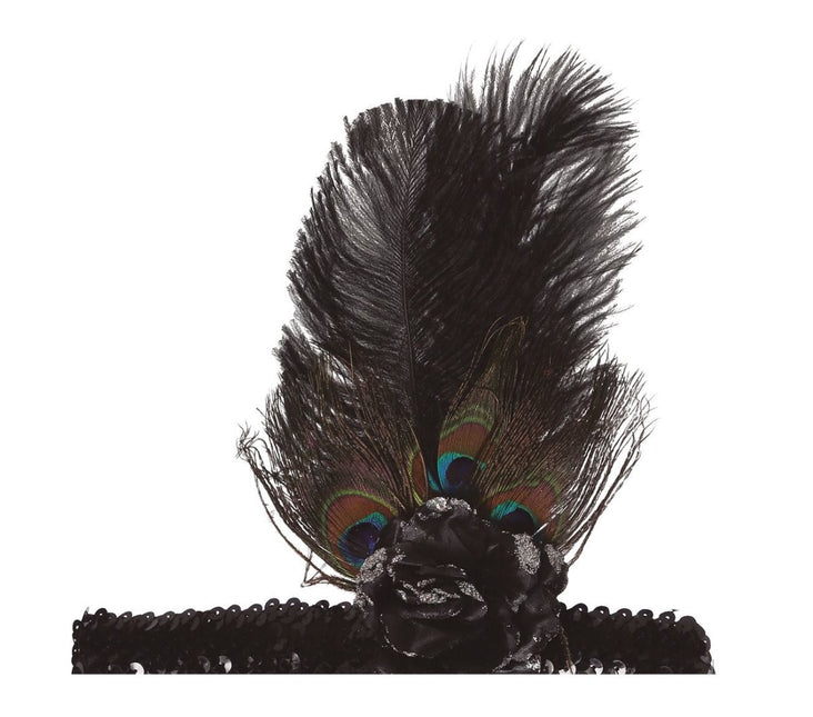 Zwarte Hoofdband Veren van Fiestas Guirca koop je bij Partywinkel