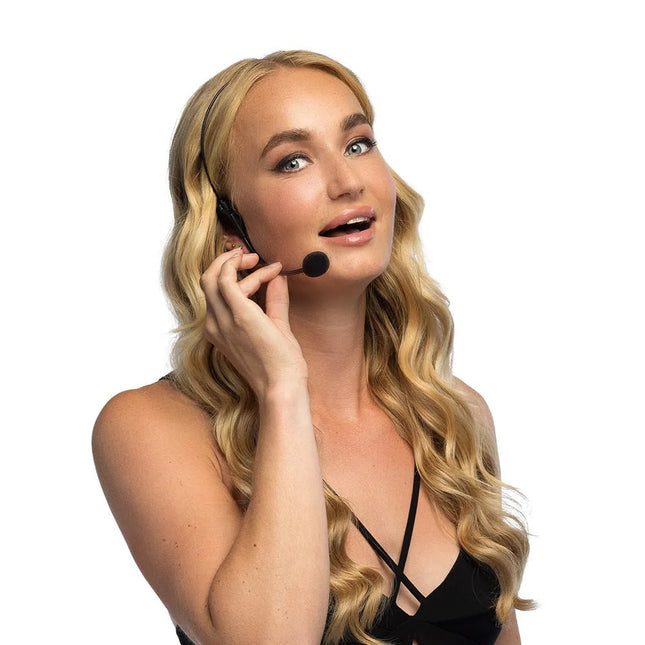 Zwarte Nep Headset van Boland koop je bij Partywinkel