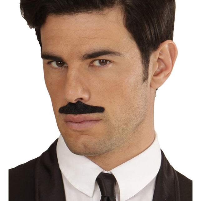 Zwarte Nep Snor 12st van Widmann koop je bij Partywinkel