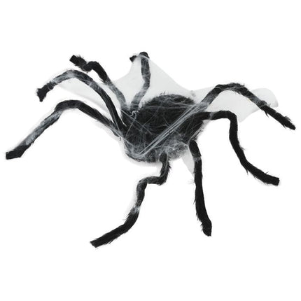Zwarte Nep Spin Geluid En Beweging 80cm van Fiestas Guirca koop je bij Partywinkel
