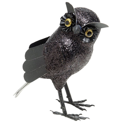 Zwarte Nep Uil 18,5cm van Widmann koop je bij Partywinkel