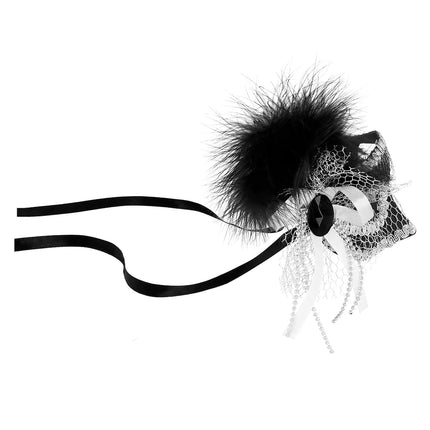 Zwarte Oogmasker Venice Flapper van Boland koop je bij Partywinkel