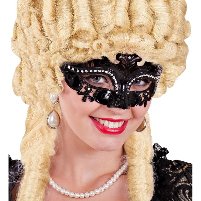 Zwarte Oogmasker Zwart Venetie van Widmann koop je bij Partywinkel