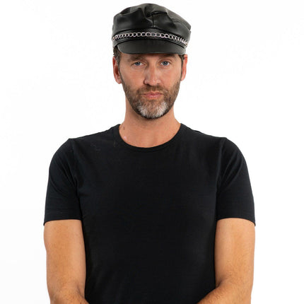 Zwarte Pet Biker van Partychimp koop je bij Partywinkel