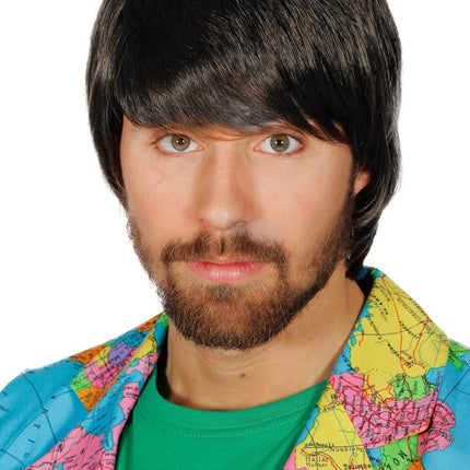 Zwarte Pruik Heren Luxe van Wilbers & Wilbers koop je bij Partywinkel