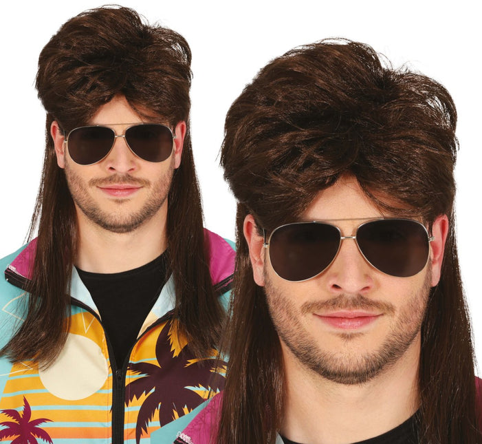 Zwarte Pruik Manen van Fiestas Guirca koop je bij Partywinkel