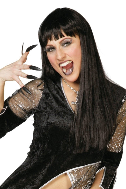 Zwarte Pruik Pony van Wilbers & Wilbers koop je bij Partywinkel