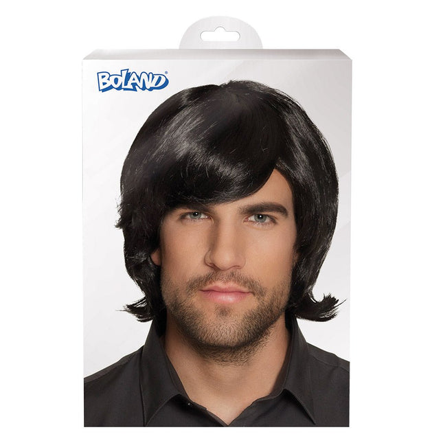 Zwarte Pruik Spike van Boland koop je bij Partywinkel