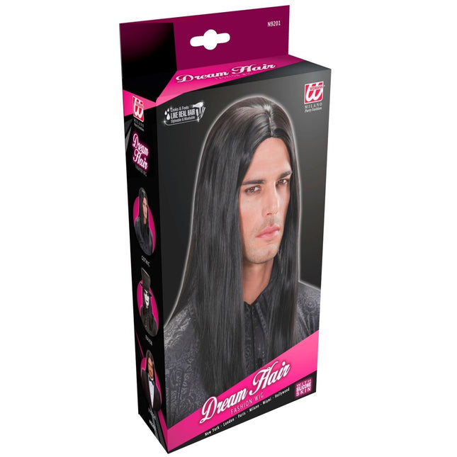 Zwarte Pruik Victor van Widmann koop je bij Partywinkel