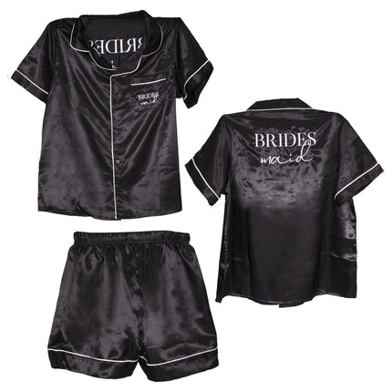 Zwarte Pyjama Bridesmaid van Ginger Ray koop je bij Partywinkel