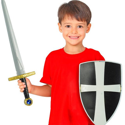 Zwarte Ridder Zwaard En Schild van Widmann koop je bij Partywinkel