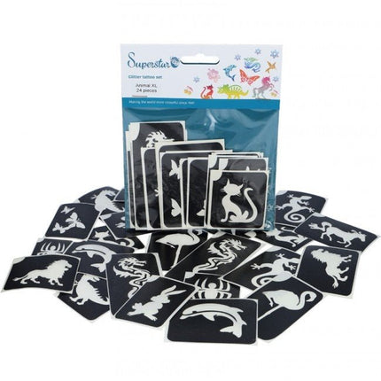 Zwarte Tattoo Stencil Xl Dieren 24st van Superstar koop je bij Partywinkel