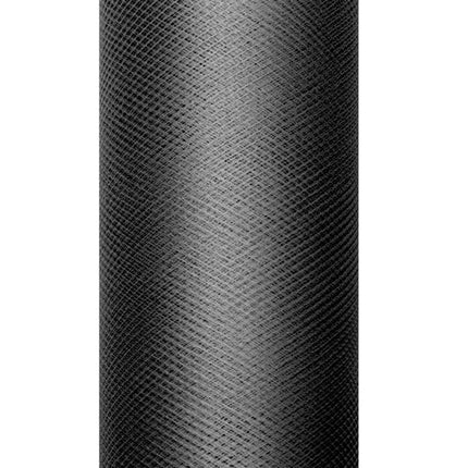 Zwarte Tule Rol 30cm 9m van Partydeco koop je bij Partywinkel