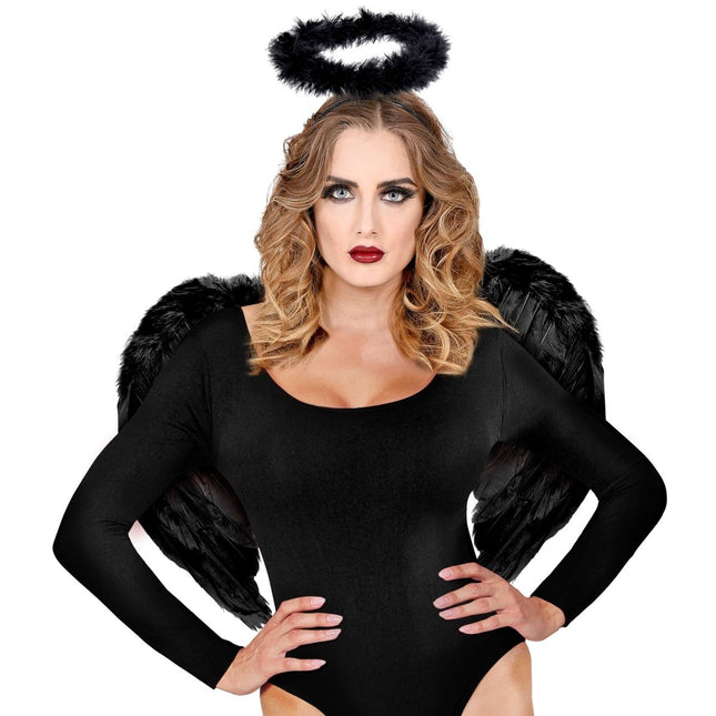 Zwarte Vleugels 50cm van Widmann koop je bij Partywinkel