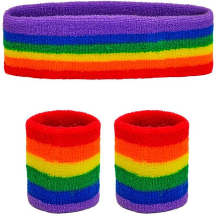 Zweetband Set Regenboog van Widmann koop je bij Partywinkel